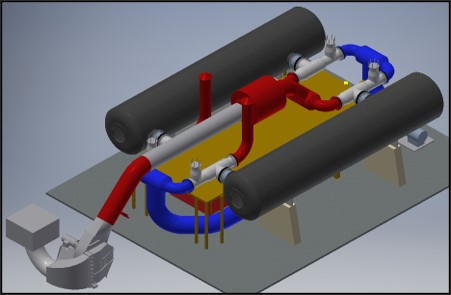 Dryer Regen System 3D Model – Process & Equipment Development Corporation